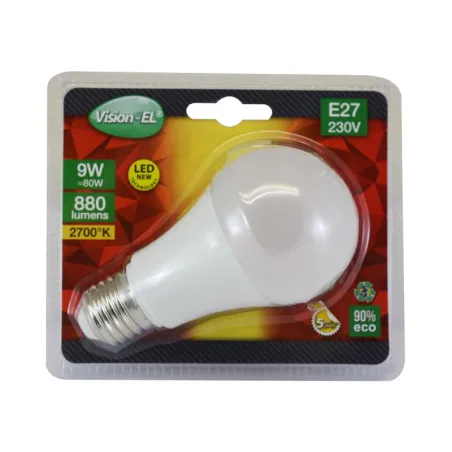 LED 9W BULB E27 2700K BLISTER
