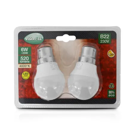 LED 6W G45 BULB B22 4000K BOITE