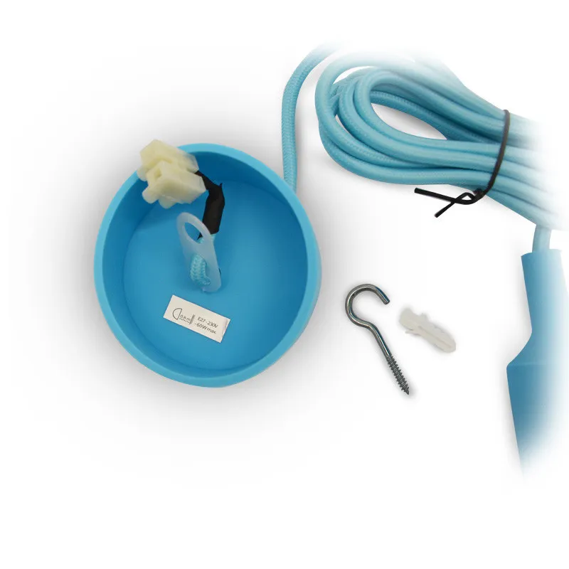 BUTTERFLY E27 DOUILLE SILICON + CABLE 2M BLEU
