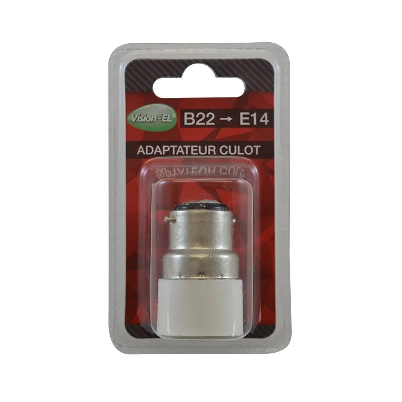 ADAPTATEUR BASE CULOT B22 VERS E14 BLISTER