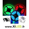 kit ruban 5 mètres led strip rgb smd 5050 + télécommande + transformateur   