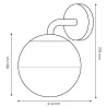 Applique murale exterieur tetes boule 18cm noire culot e27