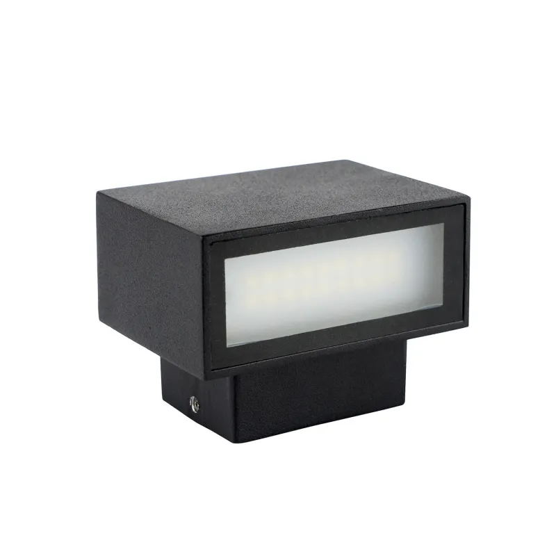 applique-murale-exterieur-noire-design-double-eclairage-led-12w-etanche-180mm