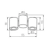 BLURRO 2xGU10 CO-B Plafonnier