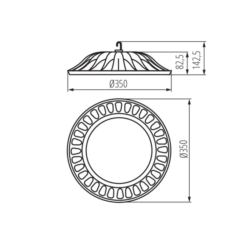 Gamelle industrielle HIBO cloche LED 150W-4000k Projecteur