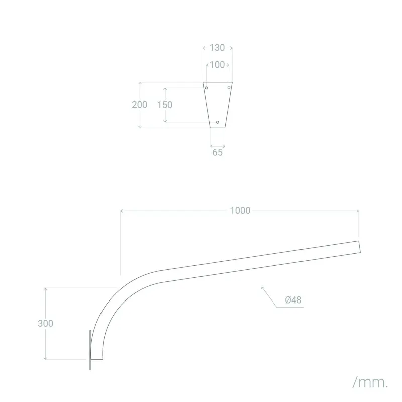 tete-de-lampadaire-led-mat-projecteur-100w-13500-lumens-ip65-candelabre-led