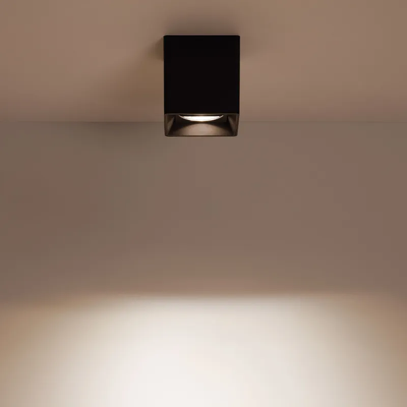 plafonnier-carre-noir-ampoule-5w-led-gu10-220v