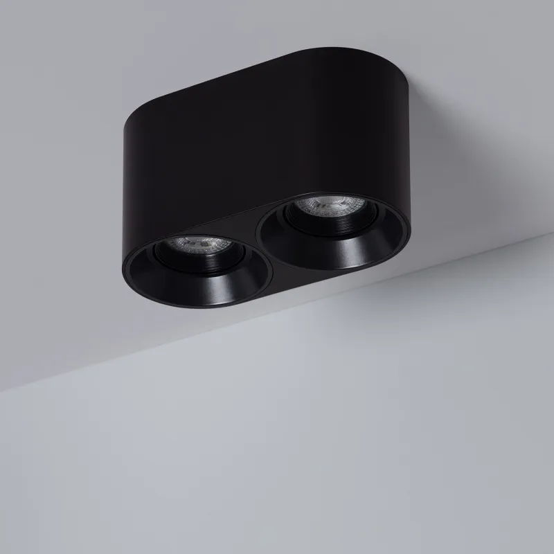 plafonnier-noir-double-ampoule-10w-led-gu10-220v