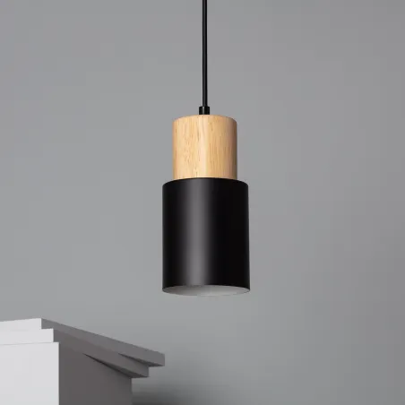 plafonnier-suspension-metal-et-bois-culot-e27