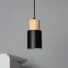 plafonnier-suspension-metal-et-bois-culot-e27