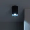 applique-plafonnier-7w-led-rond-noir-orientable-saillie