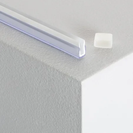 1m profilé plastique pvc pour ruban led neon flexible monochrome 360