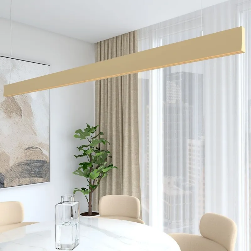 suspension-beige-barre-profile-led-50cm-100cm-150cm-200cm