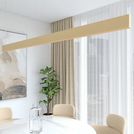 suspension-beige-barre-profile-led-50cm-100cm-150cm-200cm