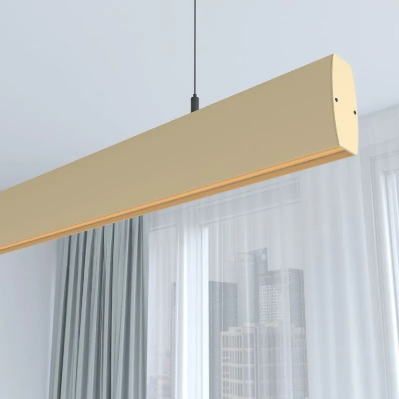 suspension-beige-barre-profile-led-50cm-100cm-150cm-200cm
