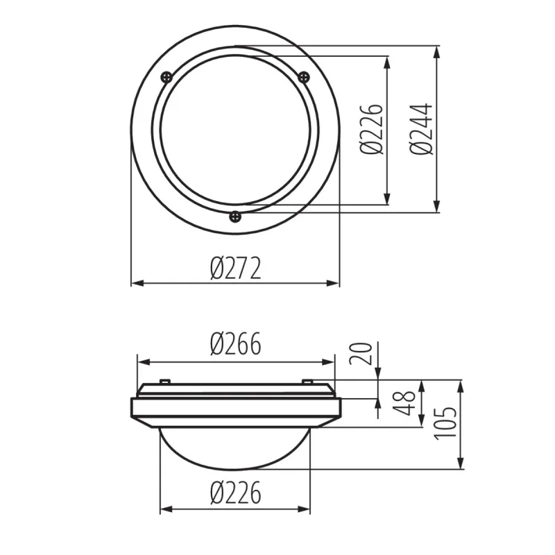 MARC DL-60 Plafonnier hublot applique étanche ip54