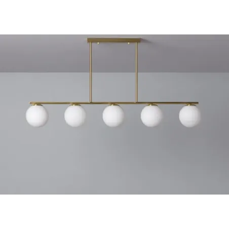 plafonnier-5-tetes-bras-metal-dore-et-boules-culot-e27