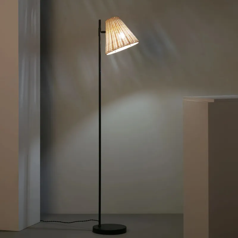 lampadaire-sur-pied-abat-jour-rotin-culot-e27-pied-blanc