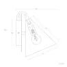 applique-metal-noir-et-tete-orientable-dore-culot-e14