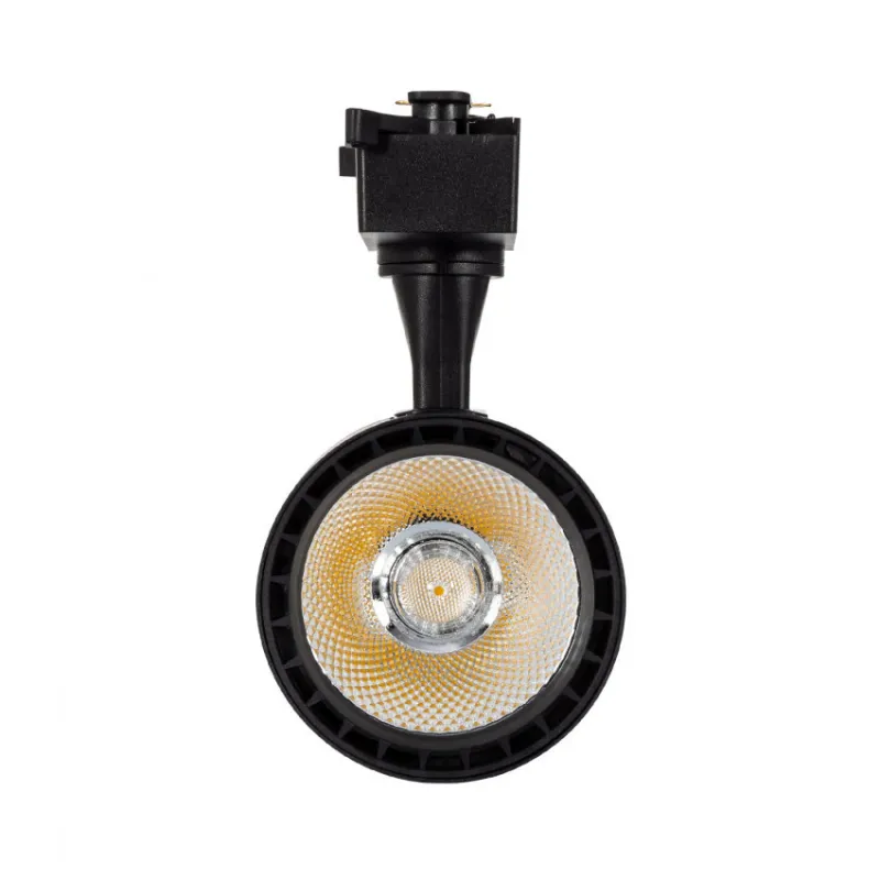 Spot led 20w noir rail monophasé 1 allumage boutiques commerces