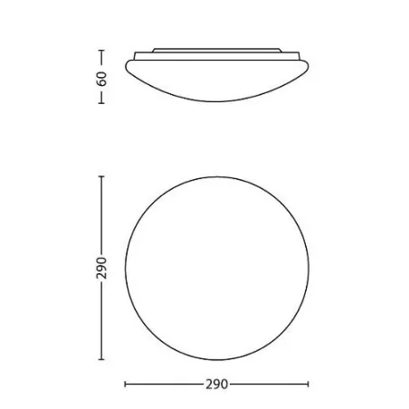 applique-plafonnier-philips-ip44-led-12w-rond-28cm