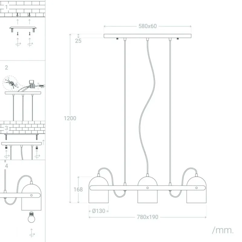 suspension-bois-et-metal-3-tetes-orientable-culot-e27