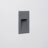 Spot de balisage 3w LED vertical d'escalier mur encastrable rectangle gris