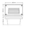 Spot de balisage à 3w LED d'escalier mur encastrable rectangle gri...