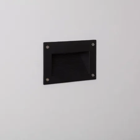 Spot de balisage à 3w LED d'escalier mur encastrable rectangle gri...