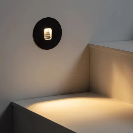 spot-balisage-2w-led-rond-escalier-mur-encastrable-gris-noir-ou-blanc