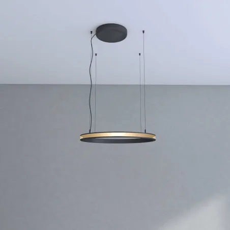 suspension-noire-ronde-profile-37w-led-60cm-double-lumiere