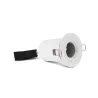 SUPPORT DE SPOT BBC  ROND BLANC  FIXE IP65 + douille automatique