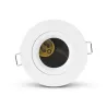 SUPPORT DE SPOT BBC  ROND BLANC  FIXE IP65 + douille automatique