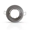SUPPORT DE SPOT ROND ARGENT   ORIENTABLE 92 mm