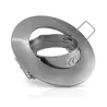 SUPPORT DE SPOT ROND ARGENT   ORIENTABLE 92 mm