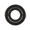 SUPPORT DE SPOT ROND NOIR 1/4 TOUR ORIENTABLE 95 mm