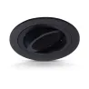 SUPPORT DE SPOT ROND ALUMINIUM ORIENTABLE 92 mm NOIR