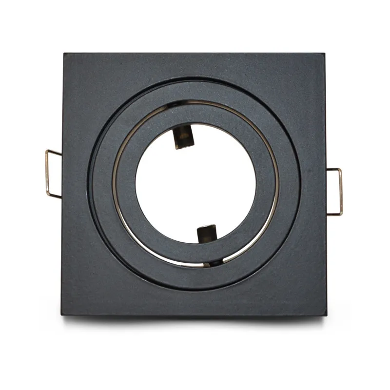 SUPPORT DE SPOT CARRE ALUMINIUM 88x88 mm  NOIR