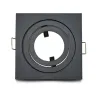 SUPPORT DE SPOT CARRE ALUMINIUM 88x88 mm  NOIR
