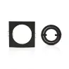 SUPPORT DE SPOT CARRE ALUMINIUM 88x88 mm  NOIR