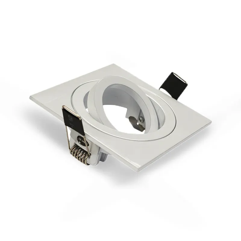 SUPPORT DE SPOT CARRE BLANC  ORIENTABLE 88x88 mm