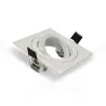 SUPPORT DE SPOT CARRE BLANC  ORIENTABLE 88x88 mm