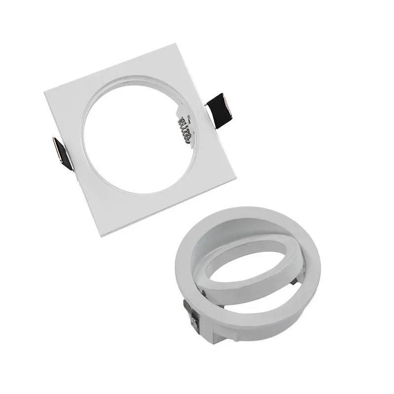 SUPPORT DE SPOT CARRE BLANC  ORIENTABLE 88x88 mm