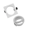 SUPPORT DE SPOT CARRE BLANC  ORIENTABLE 88x88 mm
