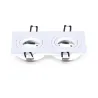 SUPPORT DE SPOT ROND DOUBLE BLANC ORIENTABLE 175x93 mm