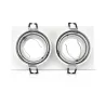 SUPPORT DE SPOT ROND DOUBLE BLANC ORIENTABLE 175x93 mm