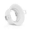 SUPPORT DE SPOT  ROND BLANC ROTATIF BASSE LUMINANCE ORIENTABLE 85mm