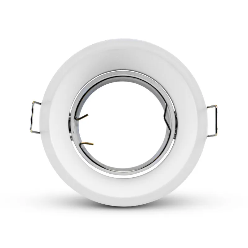 SUPPORT DE SPOT  ROND BLANC ROTATIF BASSE LUMINANCE ORIENTABLE 85mm