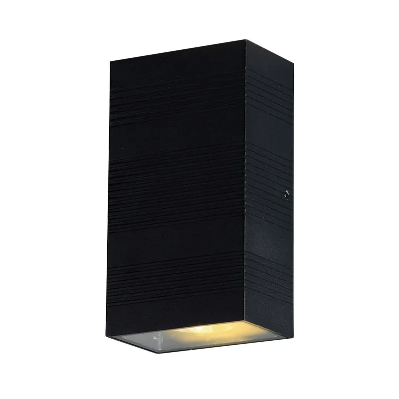 APPLIQUE MURALE LED 2X5 W RECTANGULAIRE 3000K GRIS ANTHRACITE IP54