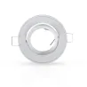 SUPPORT DE SPOT ROND BLANC ORIENTABLE 86 mm